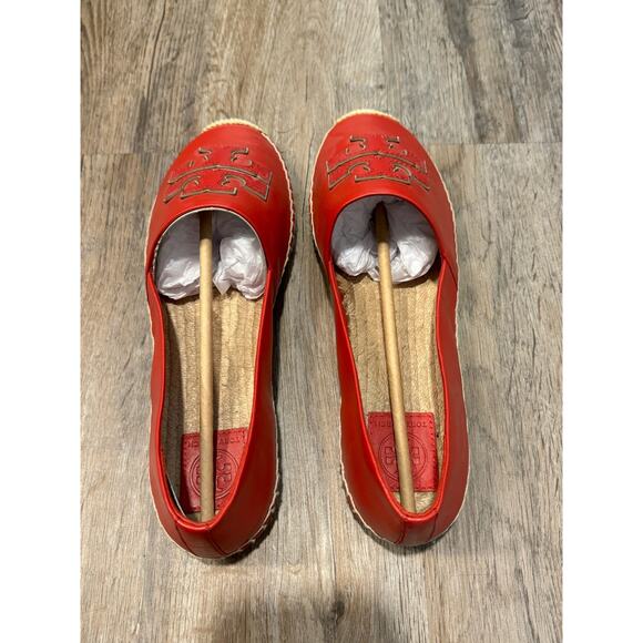 Tory Burch Womens Red Ines Espadrille Flats Size 10.5 - Picture 3 of 8